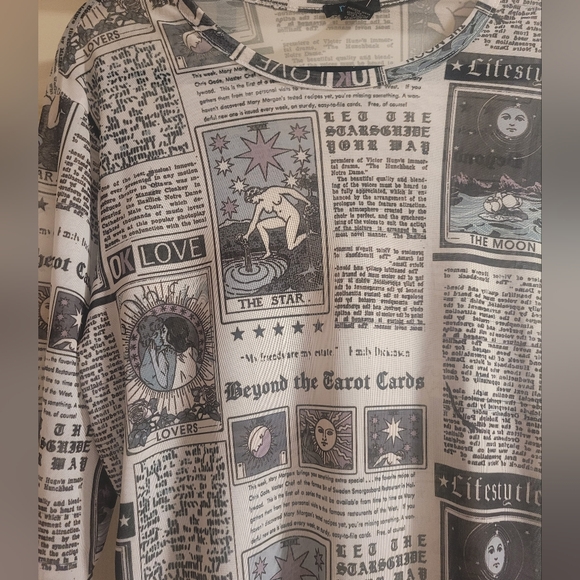 Tarot/Zodiac Print Mesh Body Suit - Picture 2 of 2